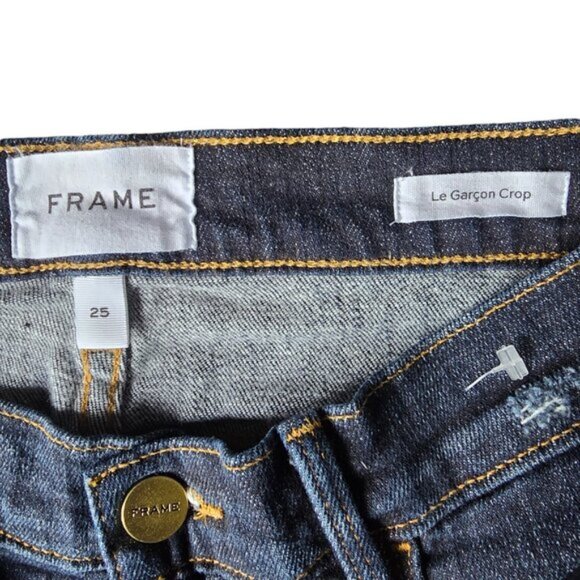 Frame Le Garcon Crop blue Casual Women's Denim Jeans in Size 25, - Picture 3 of 9